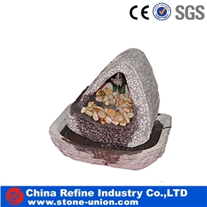 Lilac Granite Stone Garden Fountains,Water Features Exterior Fountains