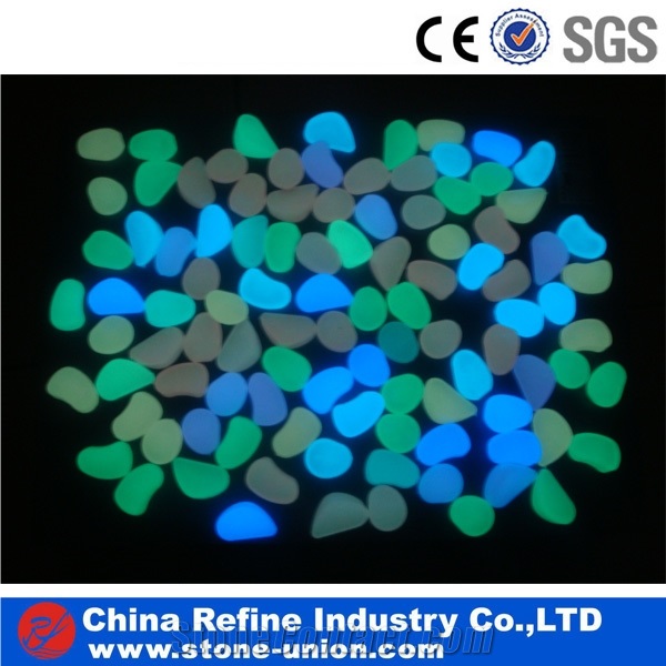 Mix Color Lighting Glow Pebble Stonee in Dark for Home Decoration
