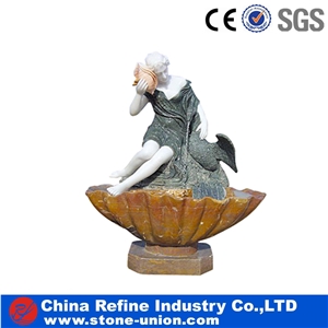 Multicolor Marble Handcarved Exterior Fountains for Garden Decoration
