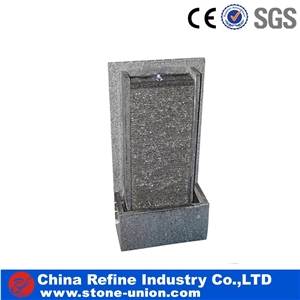 Natural Carved Fountain,Grey Granite Fountain for Outdoor Decoration