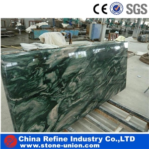 Natural Green Wave Granite, Green Granite Floor Tile , China Green Slabs for Monument