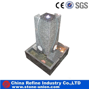 Natural Hand Carved Fountain,Grey Granite Fountain for Outdoor Decoration