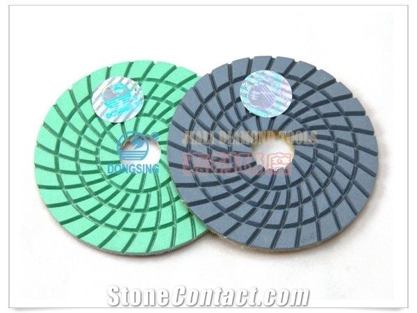 Economy Wet Diamond Polishing Pads with Silver Dongsing Logo for Granite, Marble - Ds2