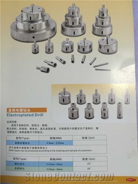 Electroplated Core Bits for Marble and Porcelain