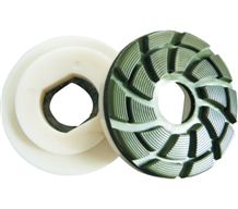 Multi Edge Discs with Snail-Lock for Bullnose Profile for In-Line Polishing Machines