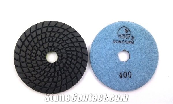 Premium Wet Diamond Polishing Pads with Black Dongsing Logo for Granite, Marble