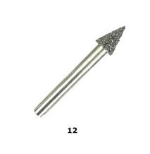 Vacuum Brazed Diamond Burs #12 - Medium Cone