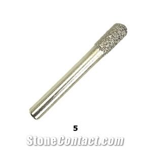 Vacuum Brazed Diamond Burs #5 - Small Cylinder