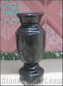 Black Granite, Mongolian Black Granite Shanxi Black Vase, Urn