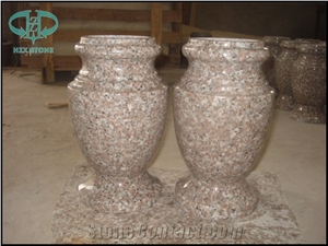 Cheap Red Granite Style Granite Headstone Flower Vase for Tombstone