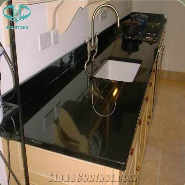 Chinese Absolute Black Granite Countertops,Pure Black Granite Slabs,Black Granite Tiles,Kitchen Countertops,Kitchen Island,Bench Tops,Bar Top,Kitchen Worktops