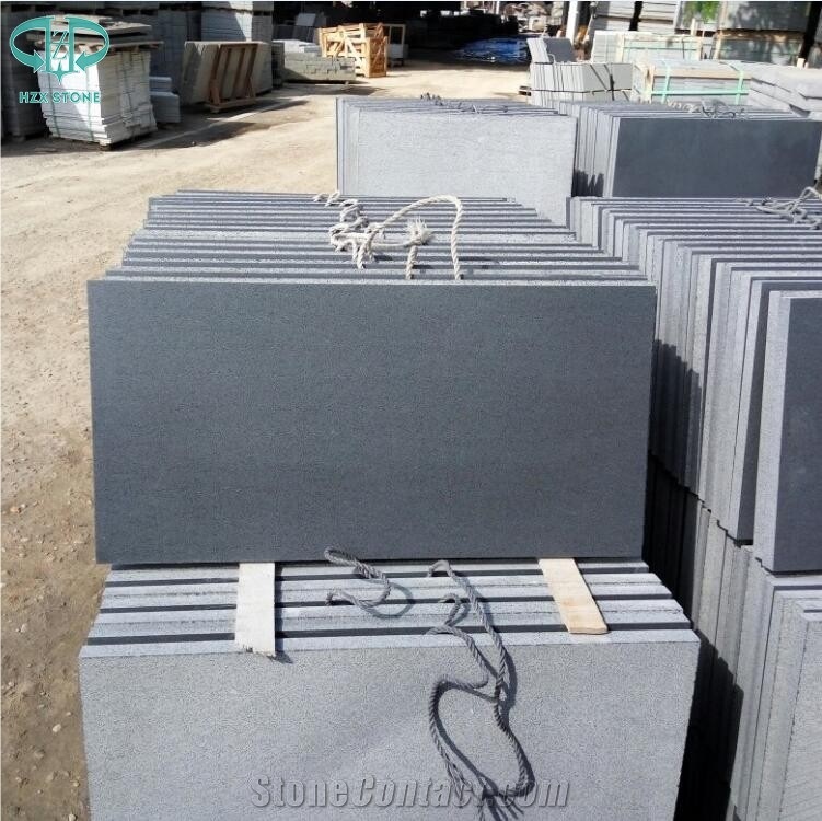 Chinese Honed Grey Basalt Stone/ Grey Basalt Tiles/ Grey Basalto/Andesite/Lava Stone for Walling Cladding Flooring
