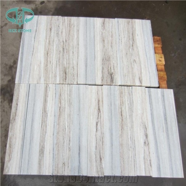 Chinese Silver Wood Marble Floor Covering Tiles, Silver River Marble Wall Covering Tiles, Narble Patten for Wall and Floor