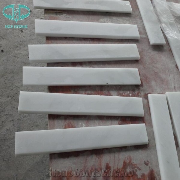 Customized Oriental White Marble Skirting,Rope Moldings,Pencil Liners,Border Decos,Strips,China Statuary White Marble,Statuario White Marble
