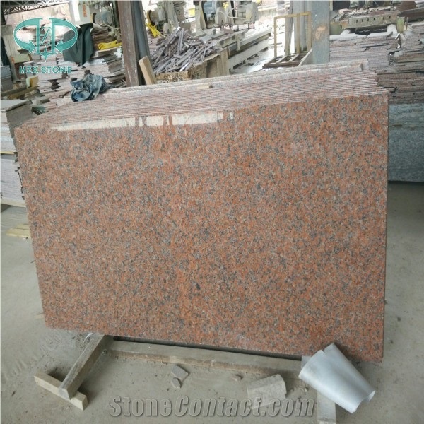 G562 Countertop, Red Granite Countertop, Granite Island Kitchen, Maple Red Granite G562