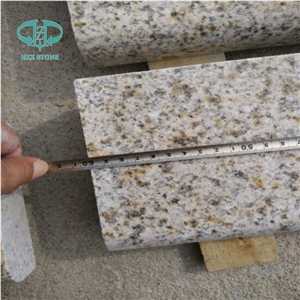 Polished G682 China Yellow Rustic Granite Padang Gialo Golden Sand Sunset Gold Bushhammered Flamed Boarder Kerbstone Curb Roadstone