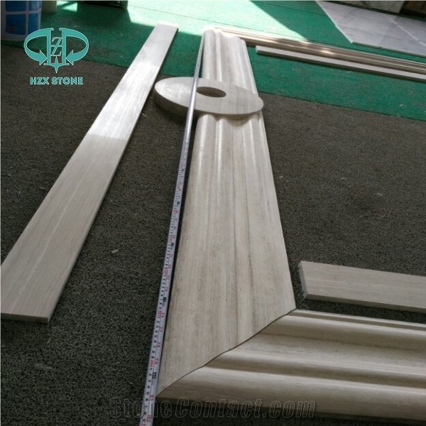 Wooden Marble Light Window Sills /Marble Window Frame for Exterior Building Decoration Crema Thresholds
