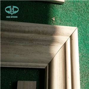 Wooden Marble Light Window Sills /Marble Window Frame for Exterior Building Decoration Crema Thresholds