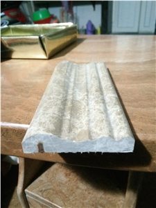 Artificial Beige Marble Linear Trim for Stone Borders