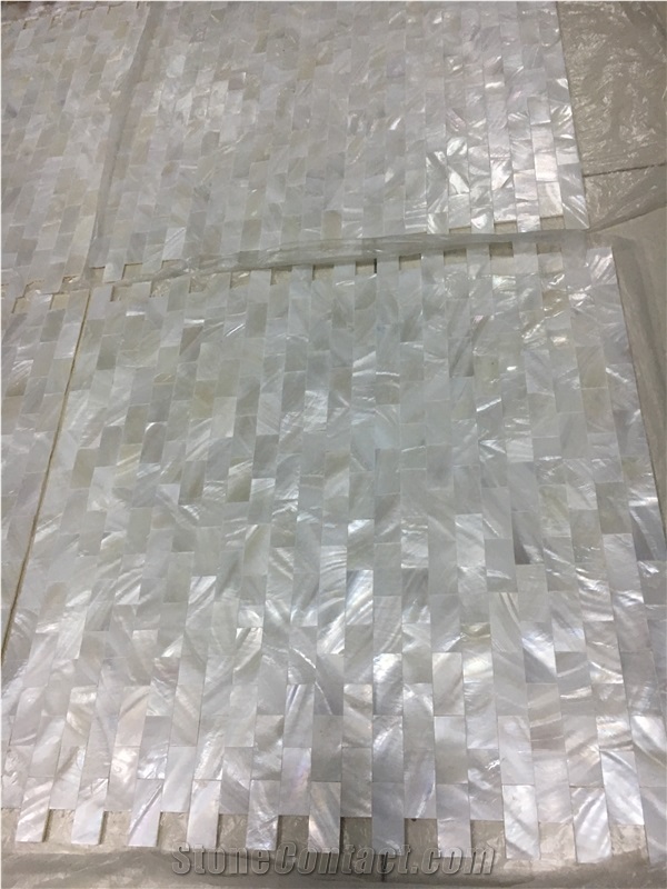 Pure White Illusion Mother Of Pearl Mosaic Tile