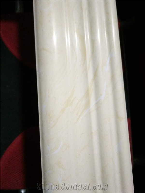 White Artificial Marble Chair Rails for Dome Mouldings