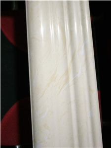 White Artificial Marble Chair Rails for Dome Mouldings