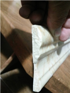 White Artificial Marble Chair Rails for Dome Mouldings