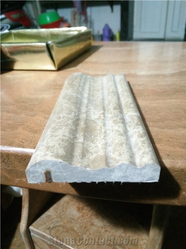 White Artificial Marble Chair Rails for Dome Mouldings