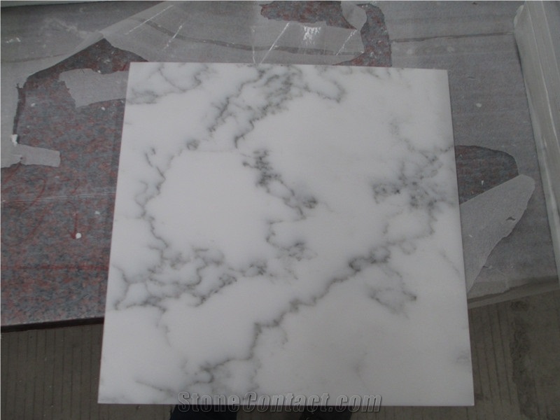 China Popular Cheap Oriental/East White Marble Slabs, Thin Tiles 24x24, White Marble with Grey Lines, Natural Building Stone Flooring,Feature Wall,Clading,Decoration Quarry Owner
