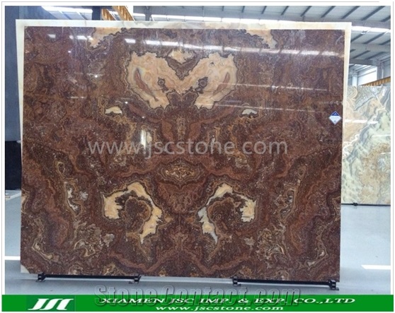 Bookmatched Red Onyx Slabs, Onice Red Vulcano Onyx Slabs & Tiles
