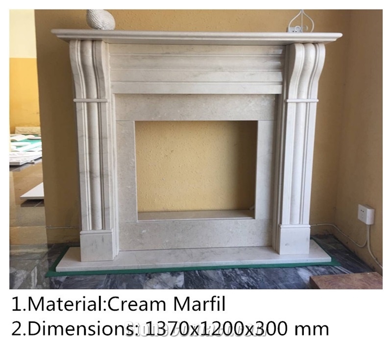 Cream Marfi Fireplace in Stock