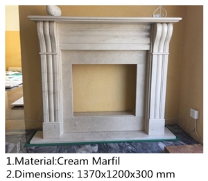 Cream Marfi Fireplace in Stock