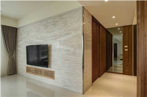 Chinese Polished Wooden Vein Marble Slab & Tile,White Wood Vein Marble Wall Covering Tiles, Wooden White Marble Floor Covering Tiles, Ouya Wood Marble, Chinese Alexander White Marble Stair