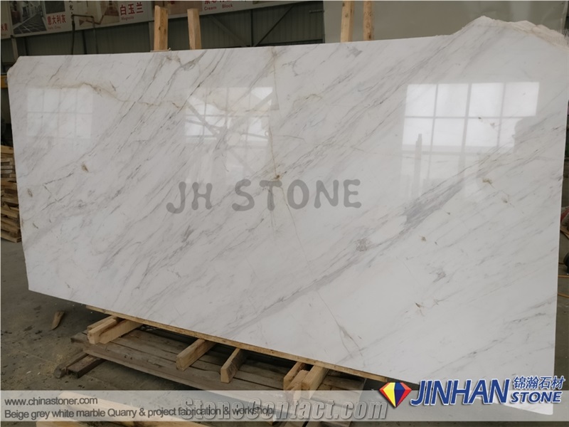 Economical Greece White Marble, Volakas White Marble Tiles & Slabs, Jazz White Marble Slabs Used as Floor Wall Covering Tiles