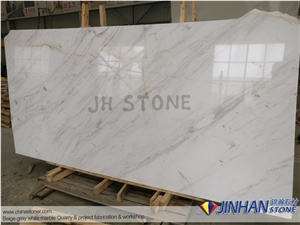 Economical Greece White Marble, Volakas White Marble Tiles & Slabs, Jazz White Marble Slabs Used as Floor Wall Covering Tiles