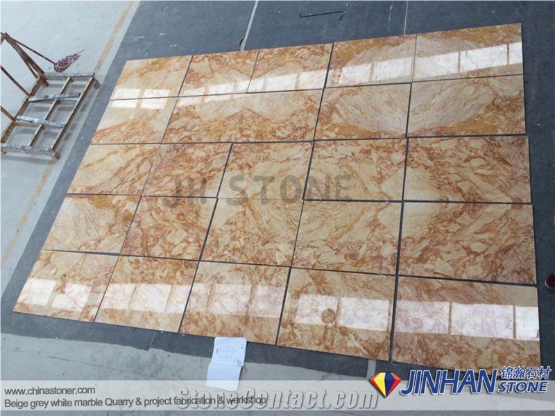 Golden Phoenix, Golden Goose Marble, Goose Feather Gold Marble Tiles and Slabs Used as Wall Covering Tiles and Floor Covering Tiles