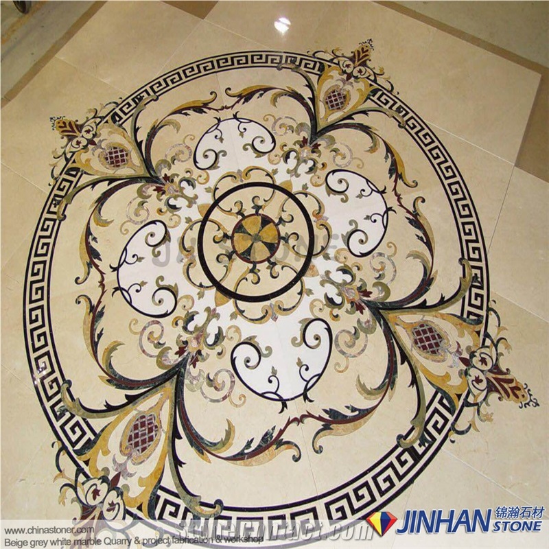 Mosaic Pattern, Water-Jet Medallion,Round, Square, Oval, Rectangular, Customized Pattern