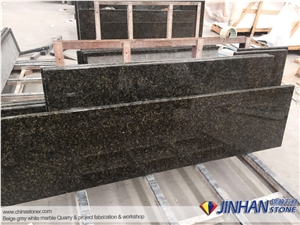 Verde Ubatuba Granite Countertops, Brazil Granite Prefab Kitchen Countertops