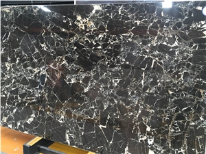 Century Ice Flower Marble, Black Base Color with White Wild Natural Veins, Slabs or Tiles for Wall, Floor, and Other Interior Decoration.