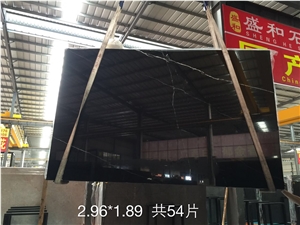 China Black Marquina, Nero Marquina, Less Veins, High Standard Of Glossness, Slabs or Tiles, for Wall, Kitchen, Floor Covering, Nice Quality, Cheap Price