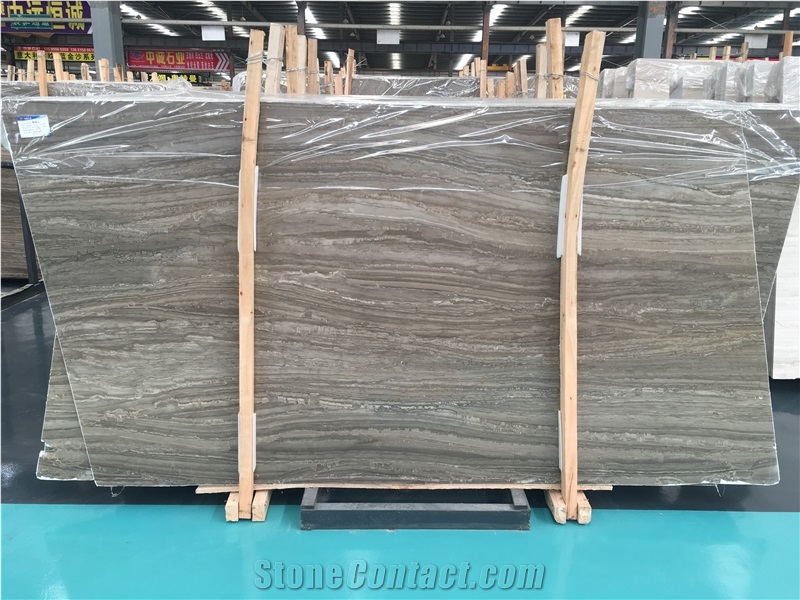 Kylin Marble, Grey Wooden Marble, Chinese Marble, Slabs or Tiles, Suitable for the Floor, Wall, Pillar, Ect. Nice Price, Good Quality