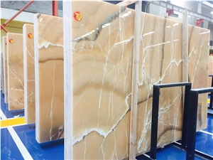Peach Onyx, Yellow Onyx, Slabs or Tiles, Good Quality, Nice Price, for Wall, Floor, Decoration, Can Be Bookmatched