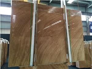Wooden Yellow Marble, Yellow Marble Slabs or Tiles, for Wall, Floor Decoration, Can Be Bookmatched