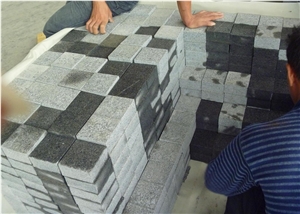 G654 Cubic Stone, Cheap G654 Cubic Stone, Cobble Stone, Black Cubic Stone Pavement, Popular Black Chinese Cube Stone with High Quality, Paving, Building Stone