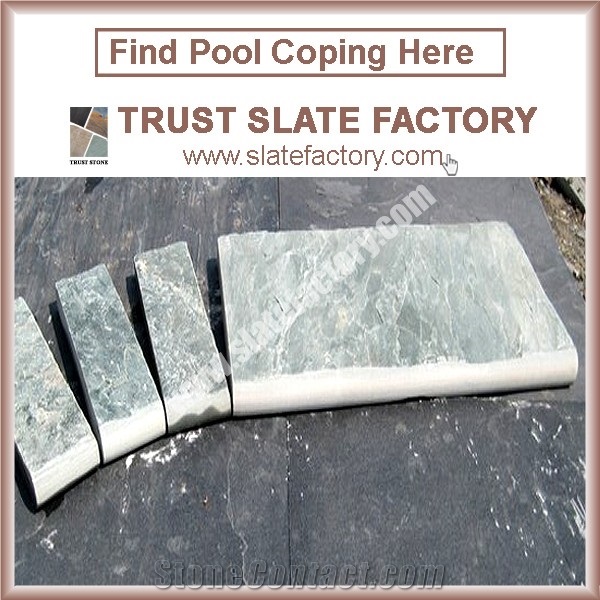 Silver Grey Pool Deck Pavers,Grey Quartzite Swimming Pool Coping,Pool Coping Paving Stone