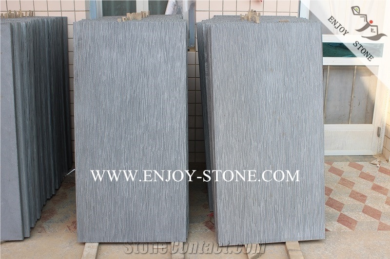 Autumn Rain Finish China Grey Basalt For Wall Cladding,Chinese Andesite Stone Tiles&Slabs,Basalto/Basaltina Stone Floor Tiles
