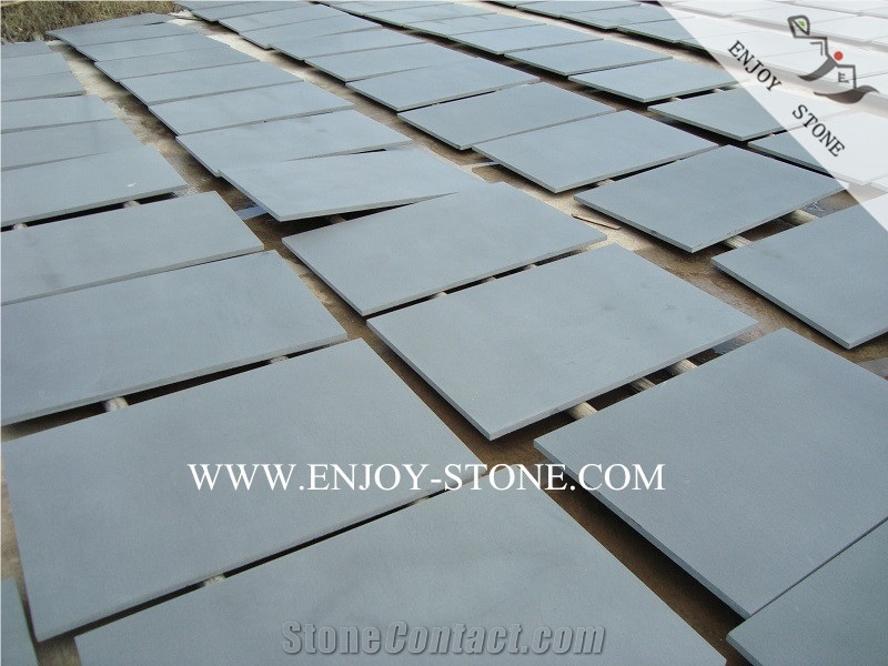 Hainan Grey Basalt Honed Finish Tiles,China Grey Basalto,Hn Basaltina/Andesite Slabs/Tiles, Inca Grey Tiles for Walling Cladding/Flooring