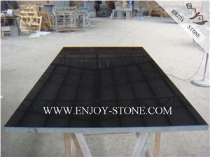 Polished G684 Black Basalt Slabs&Tiles&Strips,China Basalt Floor Covering Tiles,Pearl Black Wall Covering Tiles