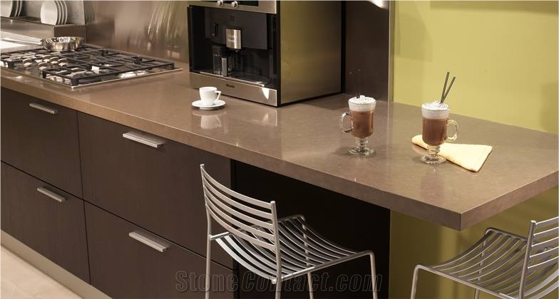 BST Quartz Stone Slab&Tile Polished Surfaces for Kitchen Counter Top Bathroom Counter Tops with Scratch Resistant and Stain Resistant