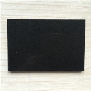 Pure Black Absolutely Black Outstanding Pollution-Resistance Quartz Stone Slab Solid Surfaces Quality Guaranteed for Custom Countertops Prefabricated Countertop 2 or 3cm Thick Available